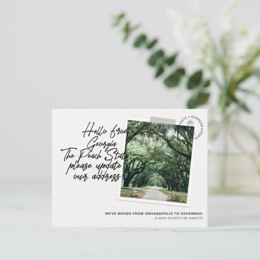 ジョージア州目的地の移動発表 インビテーションポストカード (スタンド正面)