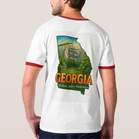 ジョージア州 | 華やかな州の誇りTシャツ Tシャツ (裏面)