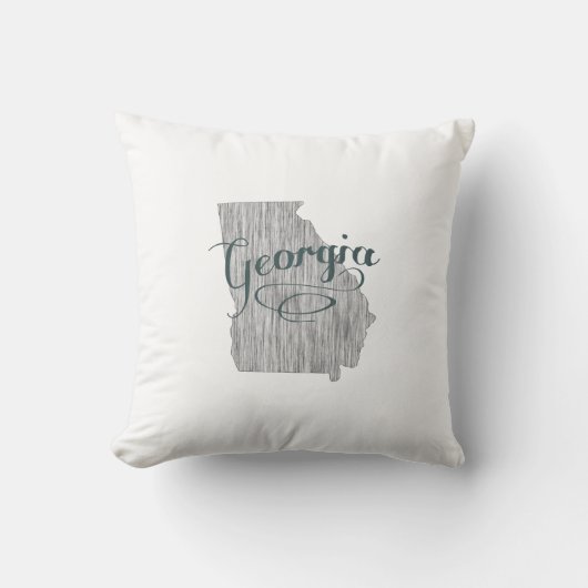 ジョージア形タイポグラフィヴィンテージ書道 クッション (正面)