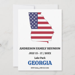ジョージア懇親会🇺🇸米国州マップ国旗 招待状