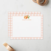 ジョージア桃の個人文房具 ノートカード (正面/裏面インサイチュ)