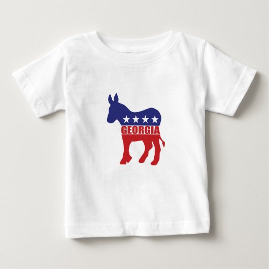 ジョージア民主党員のろば ベビーTシャツ (正面)