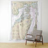 ジョージア海峡とフアン・デ・フカ海峡の海図 タペストリー (インサイチュ)