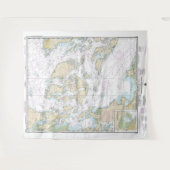 ジョージア海峡へフアン・デ・フカ海峡の海図 タペストリー (正面(横))