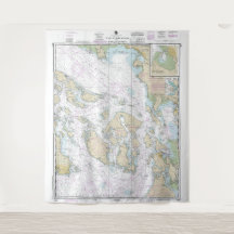 ジョージア海峡へフアン・デ・フカ海峡の海図