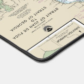 ジョージア海峡へフアン・デ・フカ海峡の海図 デスクマット (コーナー)