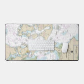 ジョージア海峡へフアン・デ・フカ海峡の海図 デスクマット (キーボード&マウス)