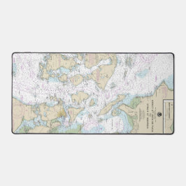 ジョージア海峡へフアン・デ・フカ海峡の海図 デスクマット