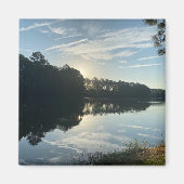 ジョージア湖の上の日の出 マグネット (正面)