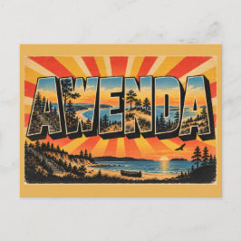 ジョージア湾の砂丘と崖の景観アート Awenda ON ポストカード