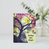 ジョージア湿地アートカードからの挨拶 ポストカード (スタンド正面)