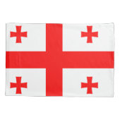 ジョージア独身の州旗を持つ愛国的なピラロケース 枕カバー (裏面)