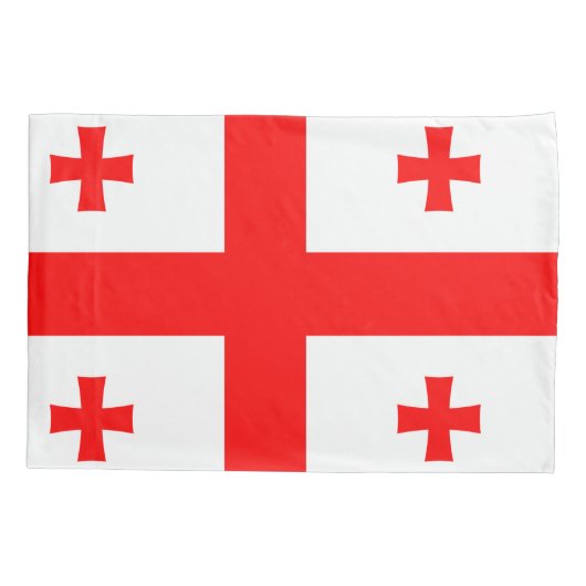 ジョージア独身の州旗を持つ愛国的なピラロケース 枕カバー (裏面)