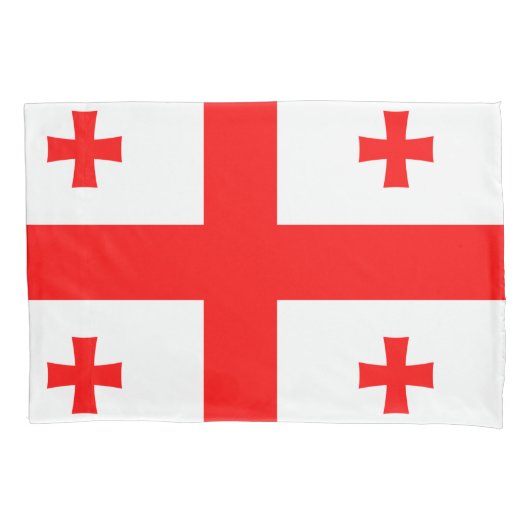 ジョージア独身の州旗を持つ愛国的なピラロケース 枕カバー (正面)