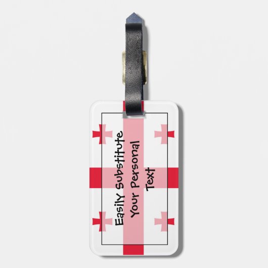 ジョージア簡単IDパーソナル国旗 ラゲッジタグ (裏面縦)