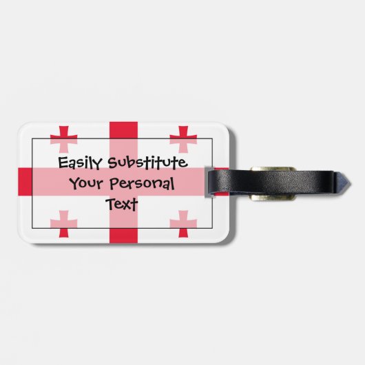 ジョージア簡単IDパーソナル国旗 ラゲッジタグ (裏面横)