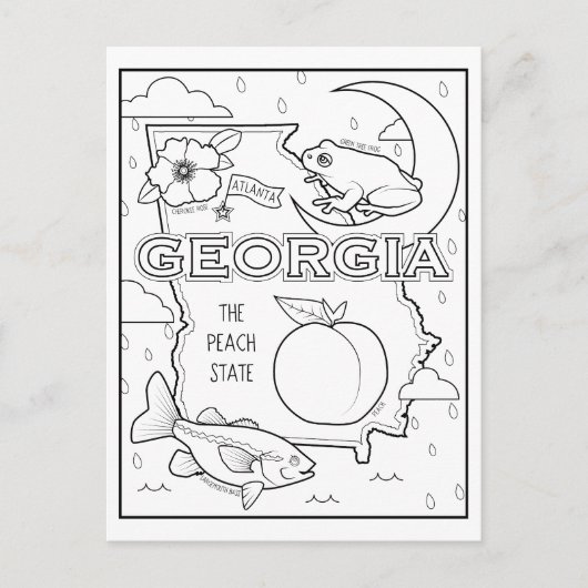 ジョージア色のメコラージュ ポストカード (正面)