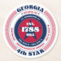 ジョージア赤白青タイポグラフィ