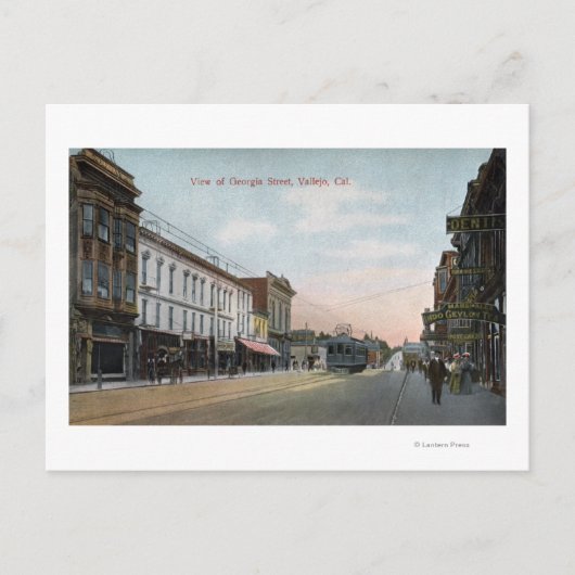 ジョージア通りビューウィズ通りカー ポストカード (正面)