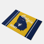 ジョージア金ゴールドと海軍 ドアマット (アングル)