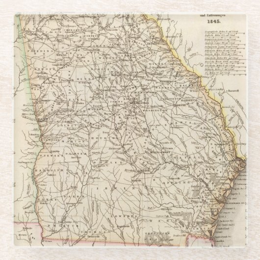 ジョージア14 ガラスコースター (正面)