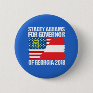 ジョージア2018年の知事のためのStacey Abrams 缶バッジ