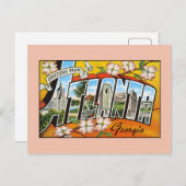 ジョージア・アトランタからのヴィンテージの挨拶 ポストカード (正面/裏面)