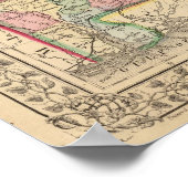 ジョージア・アラバマの地図バイミッチェル ポスター (角)