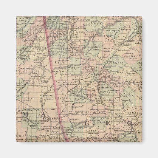 ジョージア・アラバマ マグネット (正面)