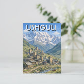 ジョージア ウシュグリ 旅行 ポストカード (スタンド正面)