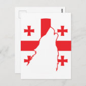 ジョージア・ウルフジョージア国旗 ポストカード (正面/裏面)