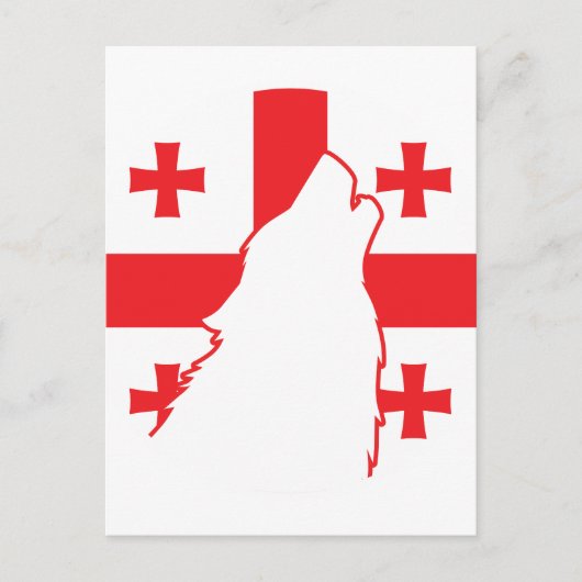 ジョージア・ウルフジョージア国旗 ポストカード (正面)