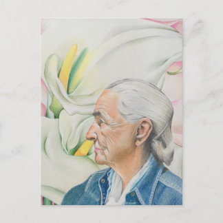 ジョージア・オキーフェカードにオマージュ ポストカード