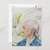 ジョージア・オキーフェカードにオマージュ ポストカード (正面/裏面)