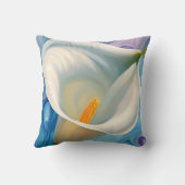 ジョージア・オキーフェスタイルの白いカラリリー クッション (裏面)