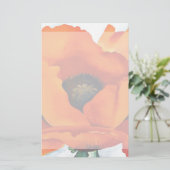 ジョージア・オキーフ圧倒する抽象的なオレンジケシ 便箋 (スタンド正面)