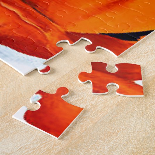 ジョージア・オキーフ圧倒する赤のケシ ジグソーパズル (側面)