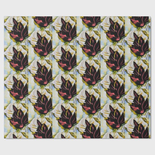 ジョージア·オキーフ葉の静物生活パターン ラッピングペーパー (フラット)