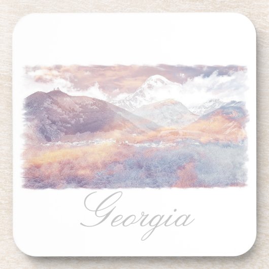 ジョージア・カズベギ建築コースター コースター (正面)