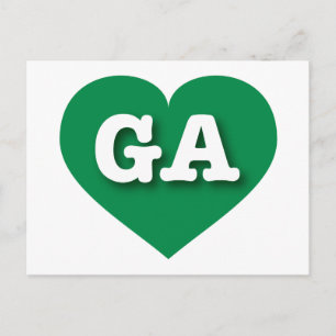 ジョージア・グリーンハート- I love GA ポストカード