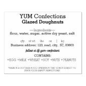 ジョージア・コテージ食品法カスタマイズ可能なゴム印 ラバースタンプ (インプリント)