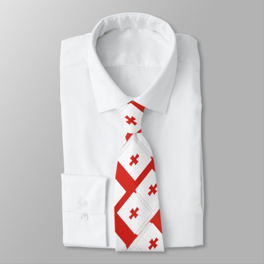 ジョージア・サカルトヴェロ国旗のパターン ネクタイ (タイ)
