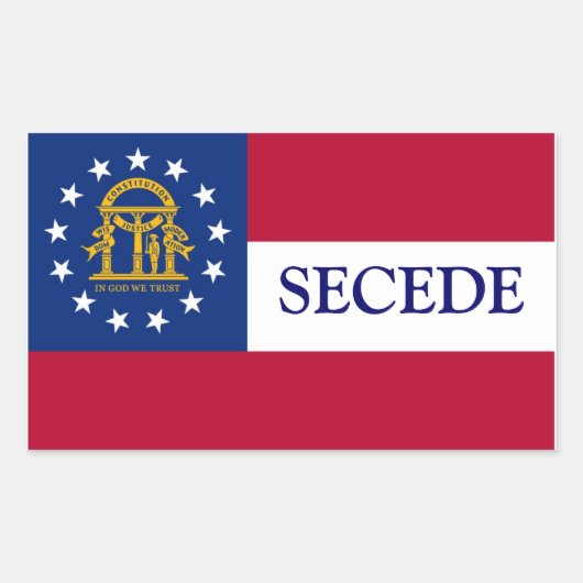 ジョージア・セシェードステッカー 長方形シール (正面)