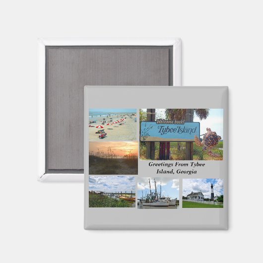 ジョージア・タイビー島の眺め マグネット (正面/裏面)