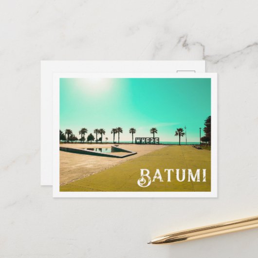 ジョージア・バトゥミ建築景観 ポストカード (正面/裏面インサイチュ)