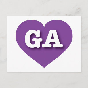 ジョージア・パープルハート- I love GA ポストカード