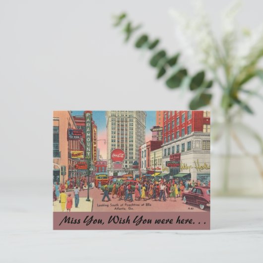 ジョージア,ピークトリー&エリス通り,アトランタ ポストカード (スタンド正面)