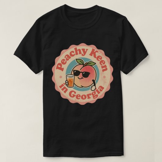 ジョージア ピーチのレトロなピーチキーン Tシャツ (デザイン正面)