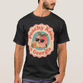 ジョージア ピーチのレトロなピーチキーン Tシャツ (正面)