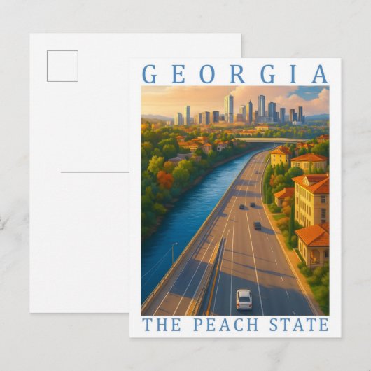 ジョージア ピーチ州 アメリカ 旅行 場所 ポストカード (正面/裏面)